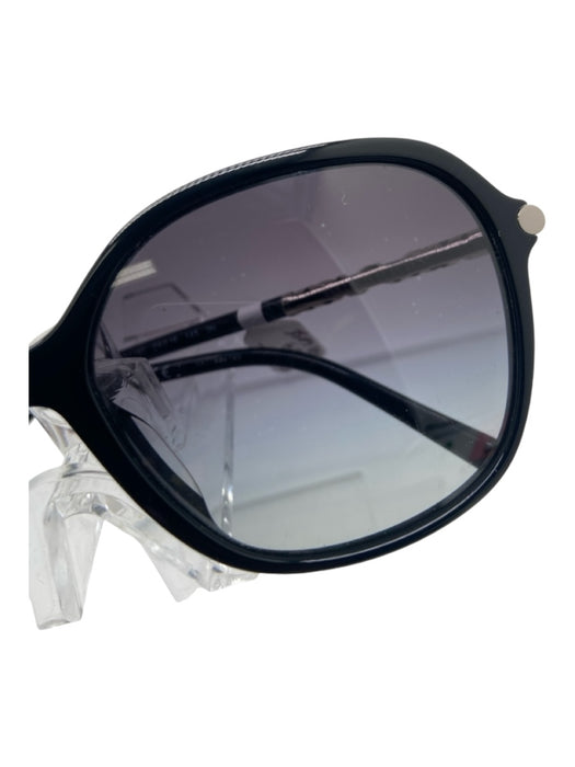 Burberry Black & Gunmetal Acetate Gunmetal Hardware Oversize Cut Outs Sunglasses Black & Gunmetal