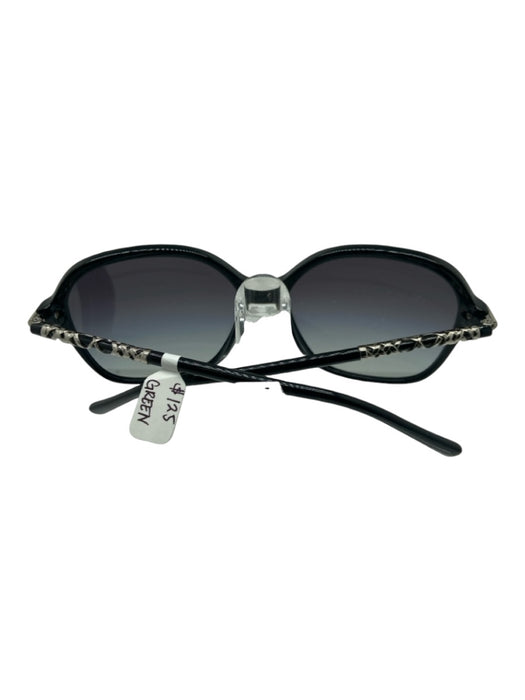 Burberry Black & Gunmetal Acetate Gunmetal Hardware Oversize Cut Outs Sunglasses Black & Gunmetal