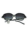 Burberry Black & Gunmetal Acetate Gunmetal Hardware Oversize Cut Outs Sunglasses Black & Gunmetal