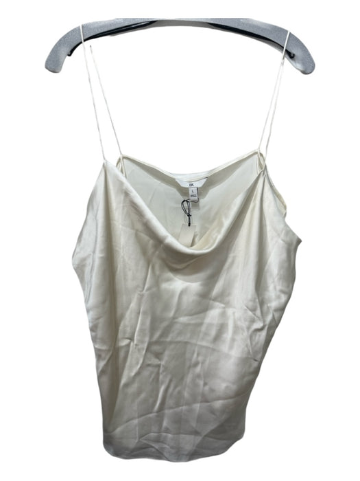 Banana Republic Size L Ivory White Silk Draped Neckline Spaghetti Strap Top Ivory White / L