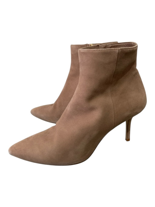 L'agence Shoe Size 42 light brown Suede Side Zip Pointed Toe Stiletto Boots light brown / 42