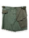 Mother Size 30 Army Green Cotton Adjustable Waist Raw Hem Utility Pockets Skirt Army Green / 30