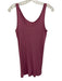 Vince Size L Mauve Pink Pima Cotton & Modal Sleeveless Rib Knit Scoop Neck Top Mauve Pink / L