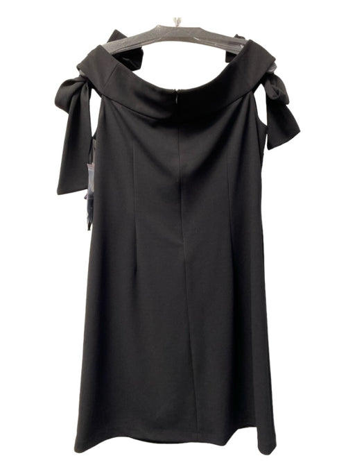 Donna Morgan Size 12 Black Polyester Blend Off Shoulder Removable Strap Dress Black / 12
