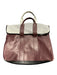 3.1 Phillip Lim Plum, Cream, Black Leather Top Zipper Top Handles Colorblock Bag Plum, Cream, Black / M