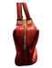 Valentino Garavani Red Leather Top Zipper Top Handle Gold Hardware Bag Red / M