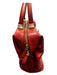 Valentino Garavani Red Leather Top Zipper Top Handle Gold Hardware Bag Red / M