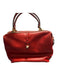 Valentino Garavani Red Leather Top Zipper Top Handle Gold Hardware Bag Red / M