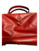 Valentino Garavani Red Leather Top Zipper Top Handle Gold Hardware Bag Red / M