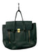 3.1 Phillip Lim Green Leather Pebbled Gold Hardware Flap 2 handles Bag Green / Large