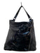 Marc By Marc Jacobs Black Patent Leather Top Handle Top Zip silver hardware Bag Black / L