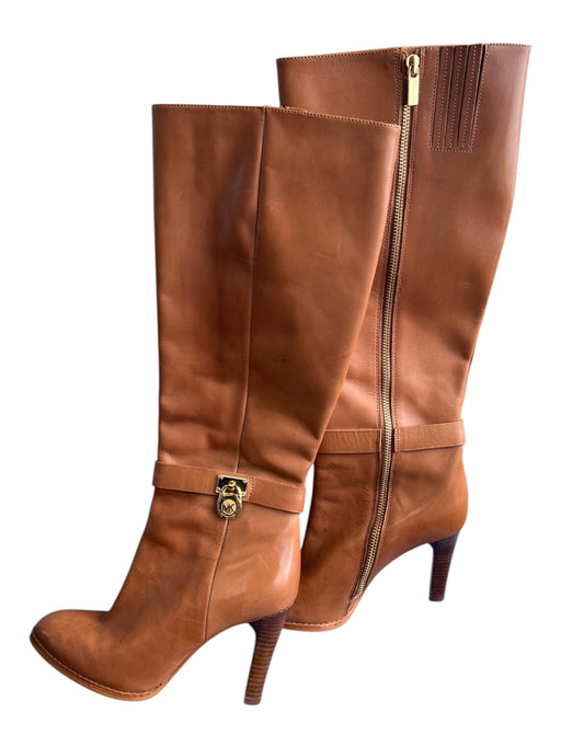 Michael Kors Shoe Size 6.5 Camel Leather Almond Toe Knee High Ankle Strap Boots Camel / 6.5