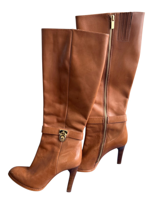 Michael Kors Shoe Size 6.5 Camel Leather Almond Toe Knee High Ankle Strap Boots Camel / 6.5