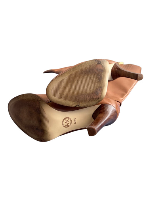 Michael Kors Shoe Size 6.5 Camel Leather Almond Toe Knee High Ankle Strap Boots Camel / 6.5