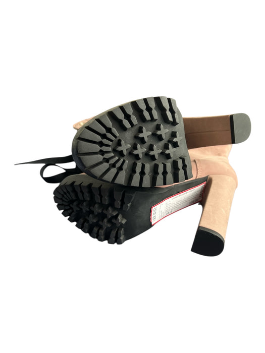 Red Valentino Shoe Size 38.5 Pink Leather round toe lace up Mid Calf Boots Pink / 38.5