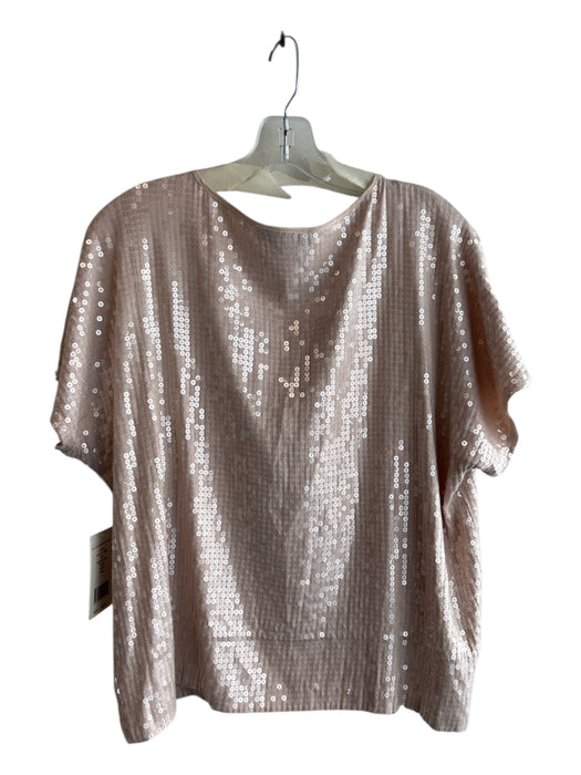 Robert Rodriguez Size L nude Rayon & Spandex Scoop Neck Short Sleeve Cropped Top nude / L