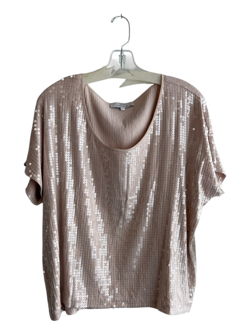 Robert Rodriguez Size L nude Rayon & Spandex Scoop Neck Short Sleeve Cropped Top nude / L