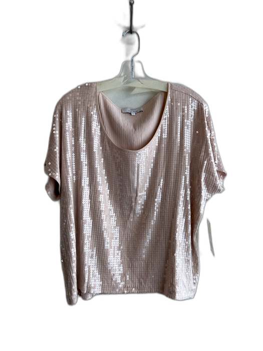 Robert Rodriguez Size L nude Rayon & Spandex Scoop Neck Short Sleeve Cropped Top nude / L