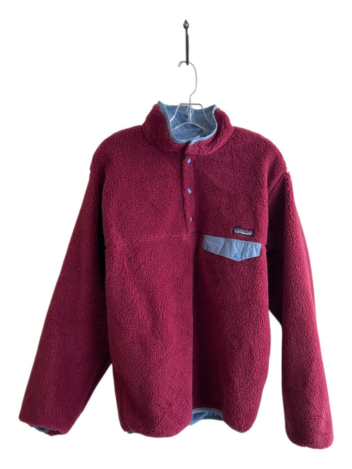 Patagonia Size M Blue & Purple Polyester Reversible Quarter Button Jacket Blue & Purple / M