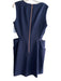 Ted Baker Size 4 Navy Polyester Back Zip Side Cut Outs Side Pockets Romper Navy / 4