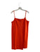 COS Size L Orange Cotton Spaghetti Strap Elastic Back Fold Over Above Knee Dress Orange / L