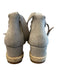 Chloe Shoe Size 37 Gray Leather Suede Open Toe Ankle Strap Platform Shoes Gray / 37