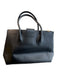 Furla Black Leather goldtone hardware 2 handles Top Zip Interior Zip Pouch Bag Black / Medium