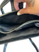 Furla Black Leather goldtone hardware 2 handles Top Zip Interior Zip Pouch Bag Black / Medium