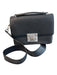 Sam Edelman Black Leather Brushed Silver Hardware Top Handle Shoulder Strap Bag Black / Small