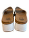 naturalizer Shoe Size 8 white & tan Leather & Canvas Open Toe & Heel Slide Shoes white & tan / 8