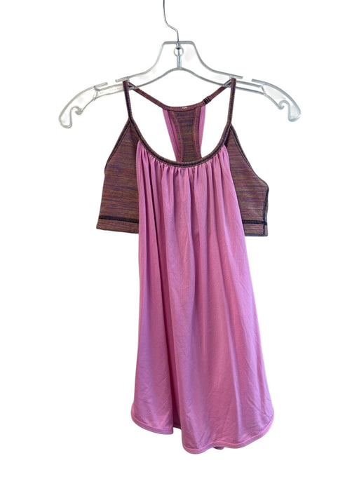 Lululemon Size 6 Pink & Multi No Fabric Tag Built in bra Back Drape Tank Top Pink & Multi / 6