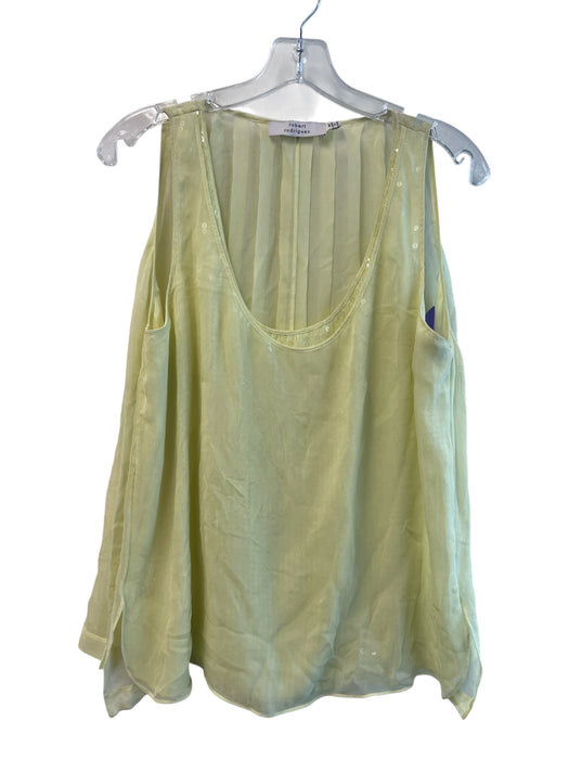 Robert Rodriguez Size 10 Pale Yellow No Fabric Tag Sleeveless Scoop Neck Top Pale Yellow / 10