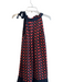 Milly Size 10 Navy & Orange Silk Sleeveless High Neck All Over Print Dress Navy & Orange / 10
