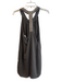 Alice & Olivia Size Medium Dark Gray Silk Lined Beading Detail Racerback Dress Dark Gray / Medium