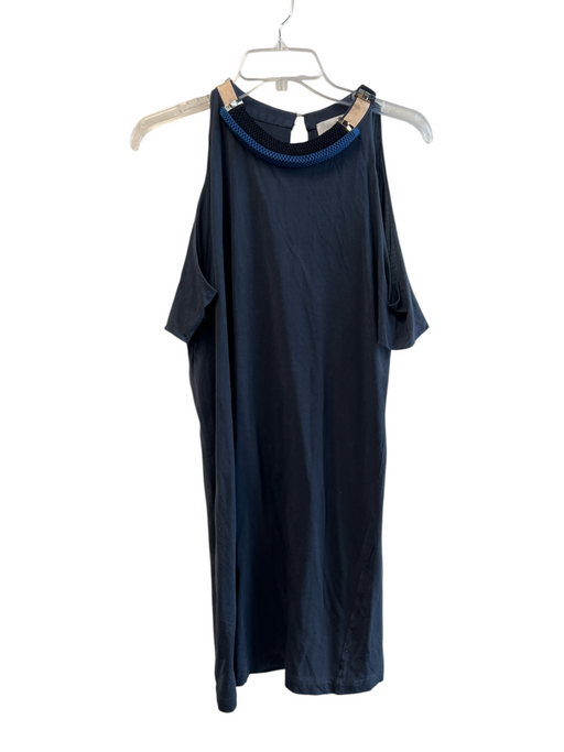 Phillip Lim Size Large Navy No Fabric Tag Cold Shoulder Knee Length Dress Navy / Large