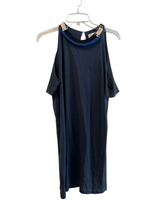 Phillip Lim Size Large Navy No Fabric Tag Cold Shoulder Knee Length Dress Navy / Large