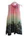 Ted Baker Size 4 Pink & Green Recycled Polyester Sleeveless High Neck Dress Pink & Green / 4