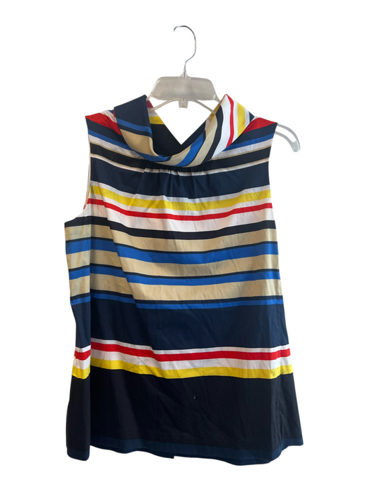 Kate Spade Size Est M Navy, Red & Multi Cotton Blend Stripe Sleeveless Top Navy, Red & Multi / Est M