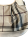 Burberry Beige, Tan & Brown Coated Canvas Smoked Check Curved Leather Trim Bag Beige, Tan & Brown / Medium