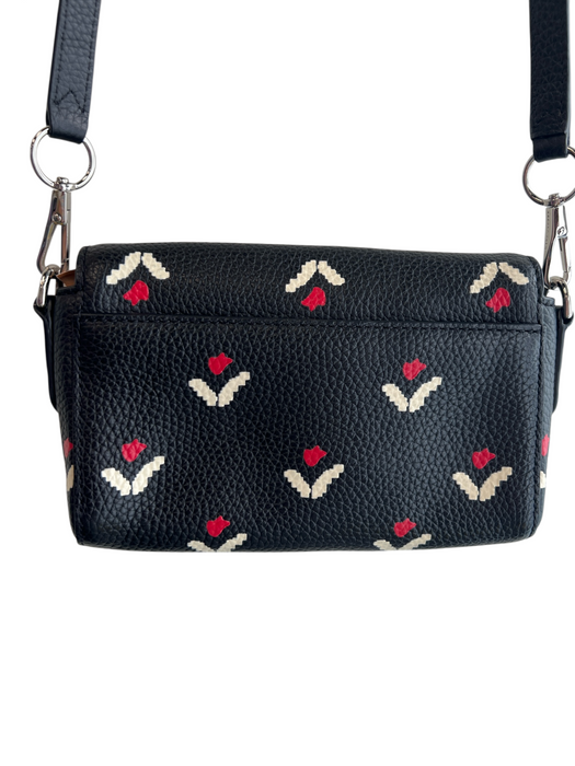 Marc Jacobs Black, White & Red Leather Shoulder & Crossbody silver hardware Bag Black, White & Red / Small