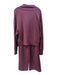 Varley Size L/XL Maroon Viscose & Polyester Long Sleeve Front Zip Pants Set Maroon / L/XL
