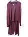 Varley Size L/XL Maroon Viscose & Polyester Long Sleeve Front Zip Pants Set Maroon / L/XL
