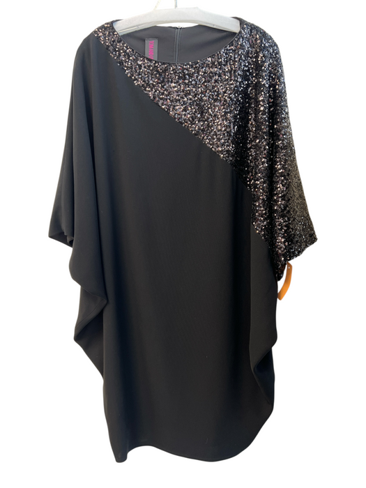 Tom & Linda Platt Size 6 Black No Fabric Tag Back Zip Sequins Lined Dress Black / 6