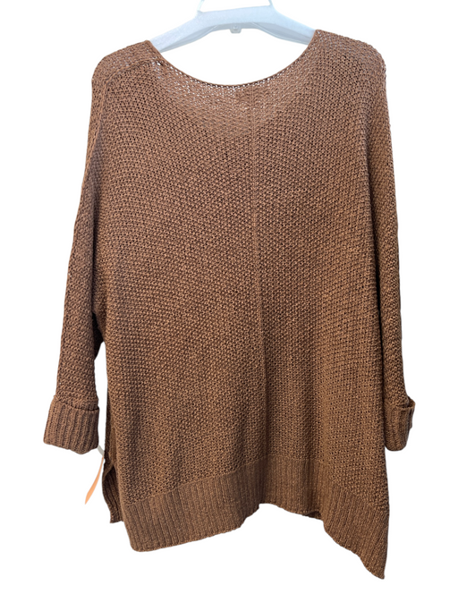 ee:some Size M/L Brown Acrylic & Nylon Wide Leg Long Sleeve Knit Oversized Top Brown / M/L