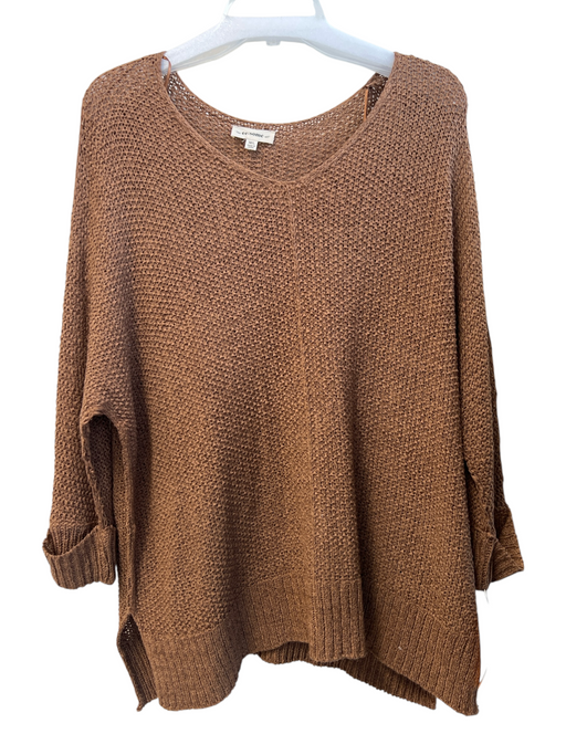 ee:some Size M/L Brown Acrylic & Nylon Wide Leg Long Sleeve Knit Oversized Top Brown / M/L