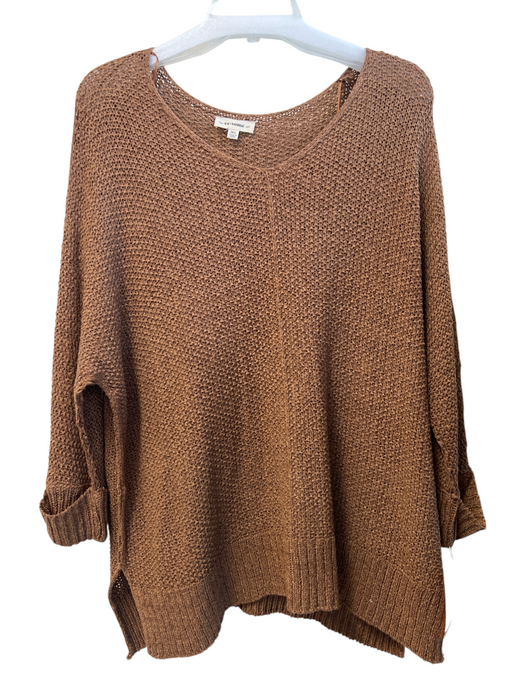 ee:some Size M/L Brown Acrylic & Nylon Wide Leg Long Sleeve Knit Oversized Top Brown / M/L