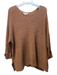 ee:some Size M/L Brown Acrylic & Nylon Wide Leg Long Sleeve Knit Oversized Top Brown / M/L