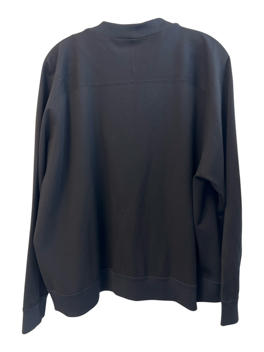Lafayette 148 Size XL Black Viscose Blend Zip Up Long Sleeve Side Pockets Jacket Black / XL