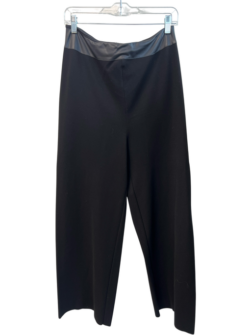 Lysse Size Large Black Viscose Blend Stretch Waist Wide Leg High Waist Pants Black / Large