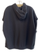 No Brand Size Est M/L Black Virgin Wool Hood kangaroo Pocket Snap Closure Jacket Black / Est M/L